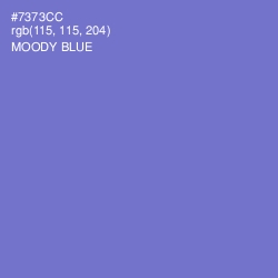 #7373CC - Moody Blue Color Image